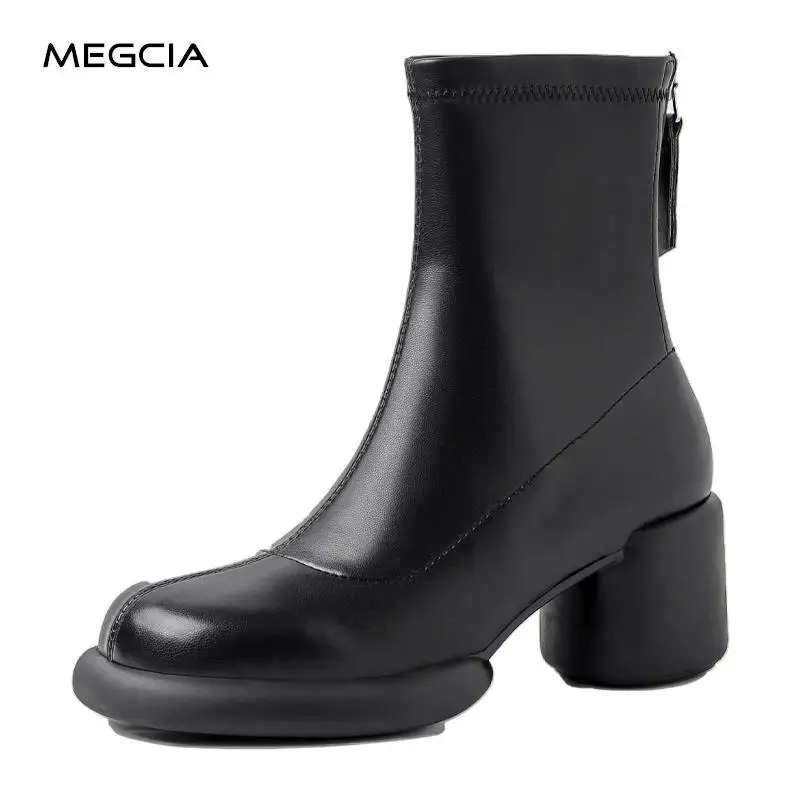 Женские ботильоны на блочном каблуке MEGCIA, черные или бежевые дизайнерские эластичные ботинки на молнии сзади, Осенняя обувь, 2022
Женские ботильоны на блочном каблуке MEGCIA, черные или бежевые дизайнерские эластичные ботинки на молнии сзади, Осенняя обувь, 2022