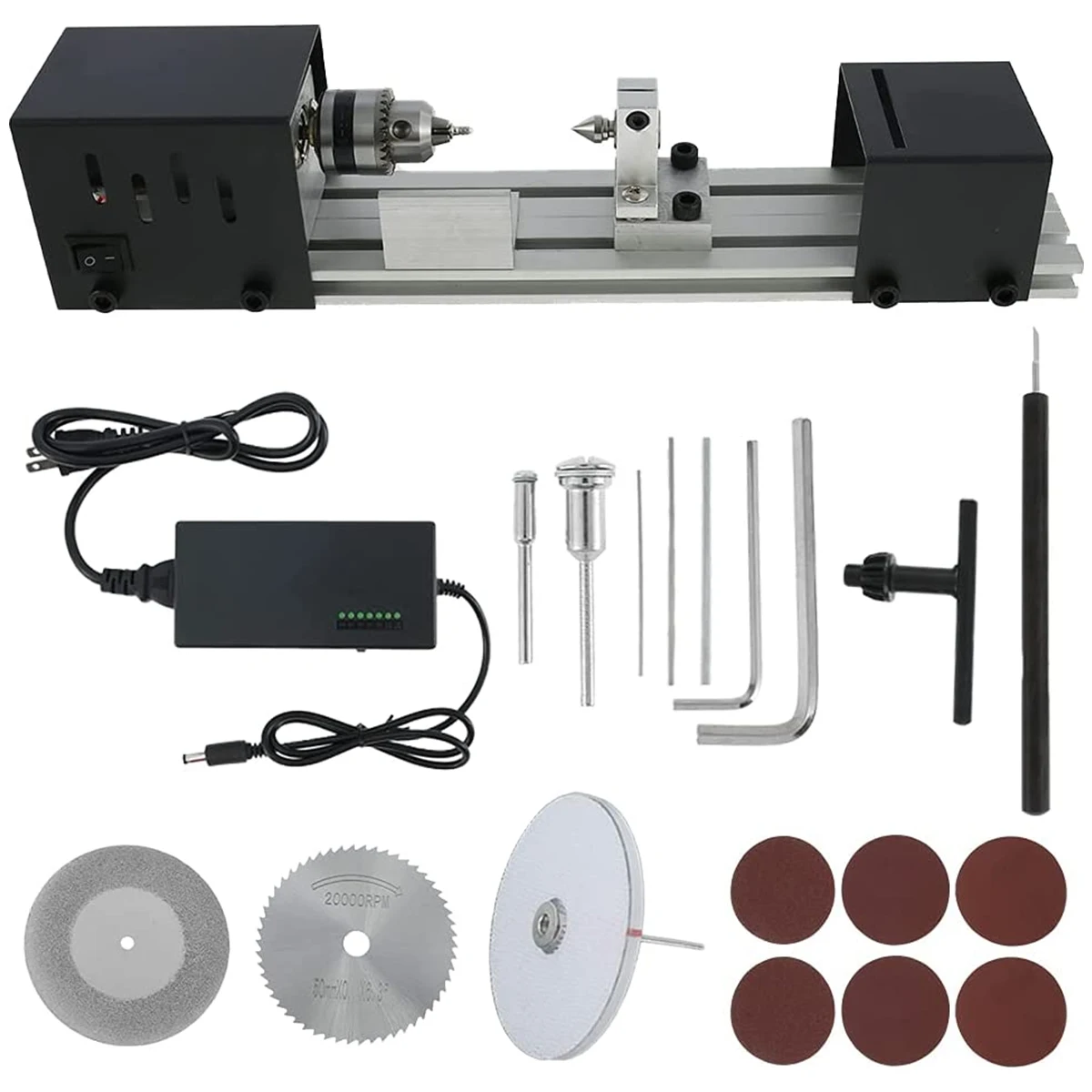80W Electric Mini Wood Lathe Machine Tools Lathe US Standard DIY Woodworking Buddha Pearl Grinding Polishing Mini Beads Machine
80W Electric Mini Wood Lathe Machine Tools Lathe US Standard DIY Woodworking Buddha Pearl Grinding Polishing Mini Beads Machine