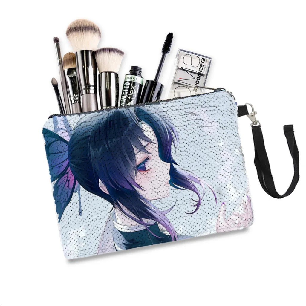 Shinobu Sequins Makeup Bag Demon Slayer Anime Women Girl Glitter Portable Cosmetic Bag Small Organizer Pouchs Travel Storage
Shinobu Sequins Makeup Bag Demon Slayer Anime Women Girl Glitter Portable Cosmetic Bag Small Organizer Pouchs Travel Storage