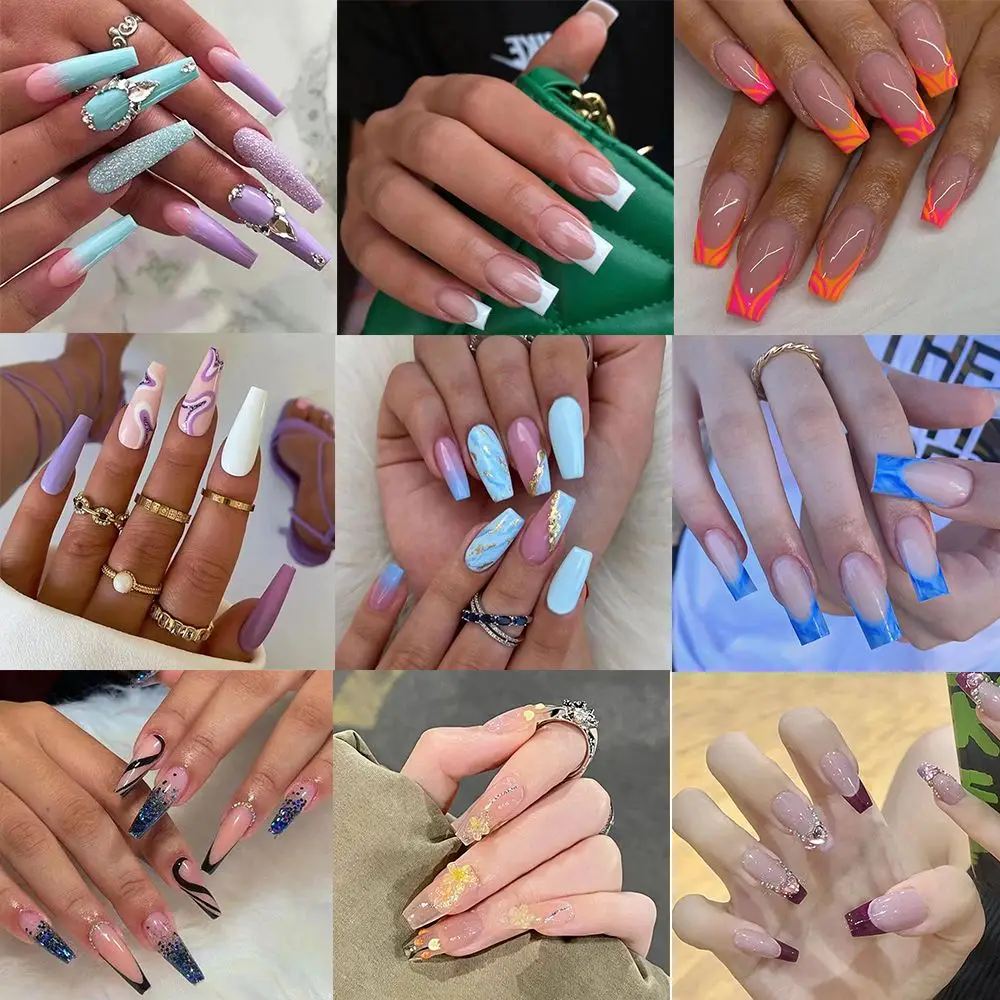 On Nails Artificial Detachable Full Cover French Fake Nails Wearable Rhinestone Flower Coffin False Nails Nail Tips
On Nails Artificial Detachable Full Cover French Fake Nails Wearable Rhinestone Flower Coffin False Nails Nail Tips