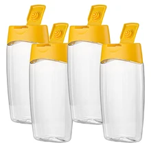 1Pc 500g Honey Bottle Transparent Thickened Plastic Bottle Portable Honey Squeeze Bottle Jam Ketchup Sub-Bottle