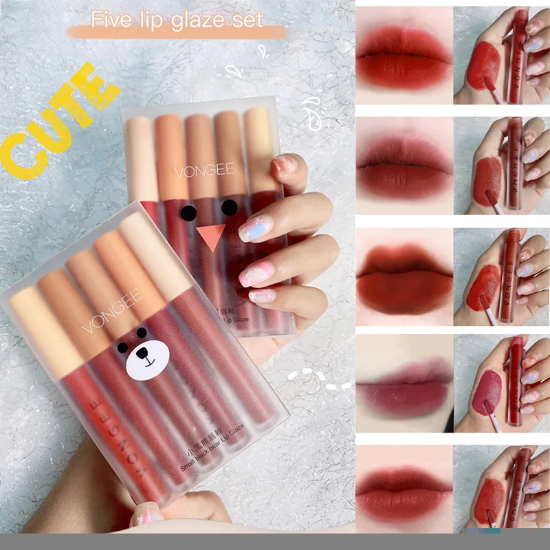 5pcs/set Silky Velvet Lip Gloss Set Matte Liquid Lipstick Lip Color Tint Lips Makeup Waterproof Long Lasting Cosmetics TSLM1
5pcs/set Silky Velvet Lip Gloss Set Matte Liquid Lipstick Lip Color Tint Lips Makeup Waterproof Long Lasting Cosmetics TSLM1