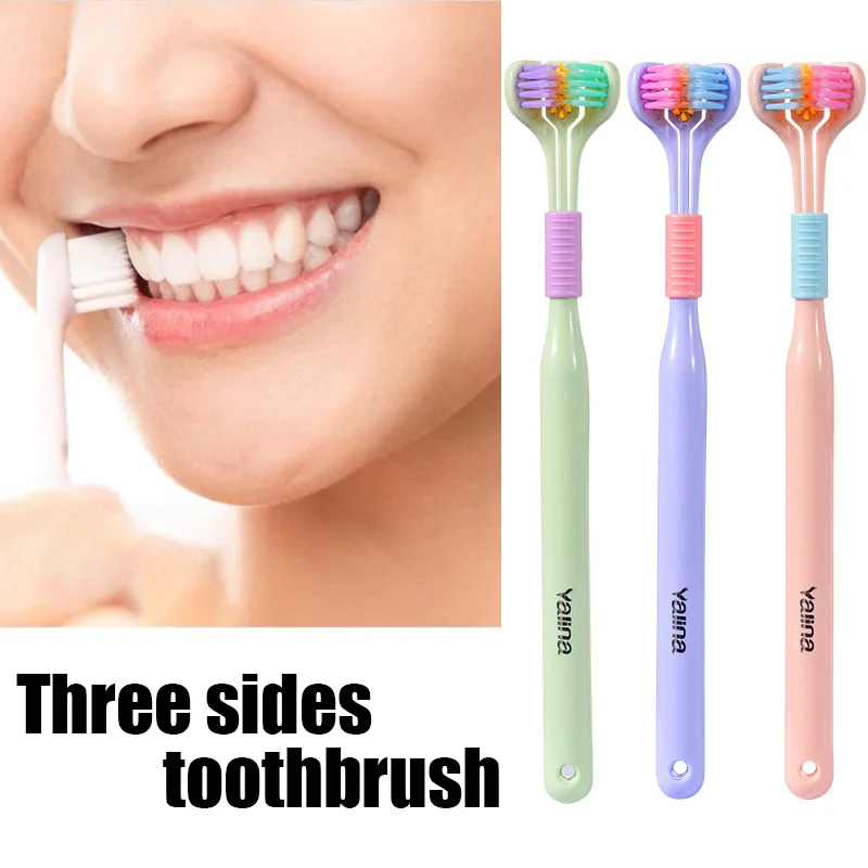 Three-sided Toothbrush Soft Bristle Safety Toothbrush Portable Fresher Breath Cleaning Tool Teeth Deep Travel Dental Oral Care
Three-sided Toothbrush Soft Bristle Safety Toothbrush Portable Fresher Breath Cleaning Tool Teeth Deep Travel Dental Oral Care