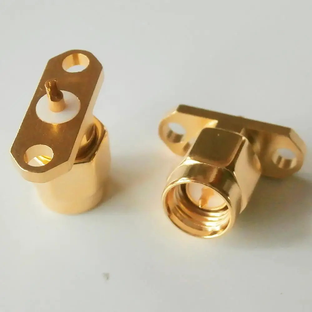 1 Pcs Connector SMA Male Rhombic With 2 Hole Flange Panel Chassis Mount deck Solder PTFE copper RF Coax Adapters
1 Pcs Connector SMA Male Rhombic With 2 Hole Flange Panel Chassis Mount deck Solder PTFE copper RF Coax Adapters
