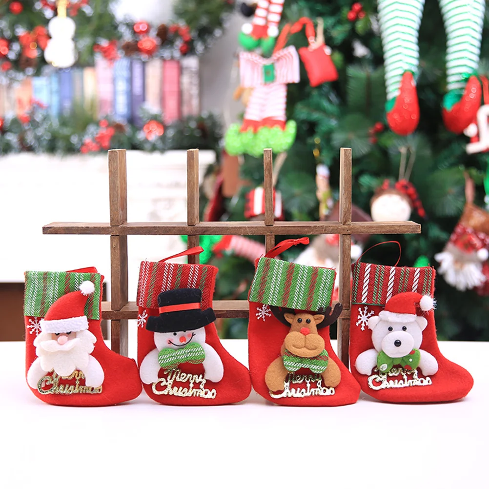 12pcs Christmas Stockings 3D Santa Snowman Reindeer Bear Silverware Holders Xmas Gift Treat Bags for Christmas Party Decor
12pcs Christmas Stockings 3D Santa Snowman Reindeer Bear Silverware Holders Xmas Gift Treat Bags for Christmas Party Decor