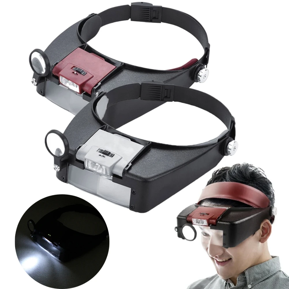 LED Light Magnifying Glasses Hands Free Illuminated Magnifier 1.5x 3x 8.5x 10x Adjustable Band Watch Repair Supplies
LED Light Magnifying Glasses Hands Free Illuminated Magnifier 1.5x 3x 8.5x 10x Adjustable Band Watch Repair Supplies
