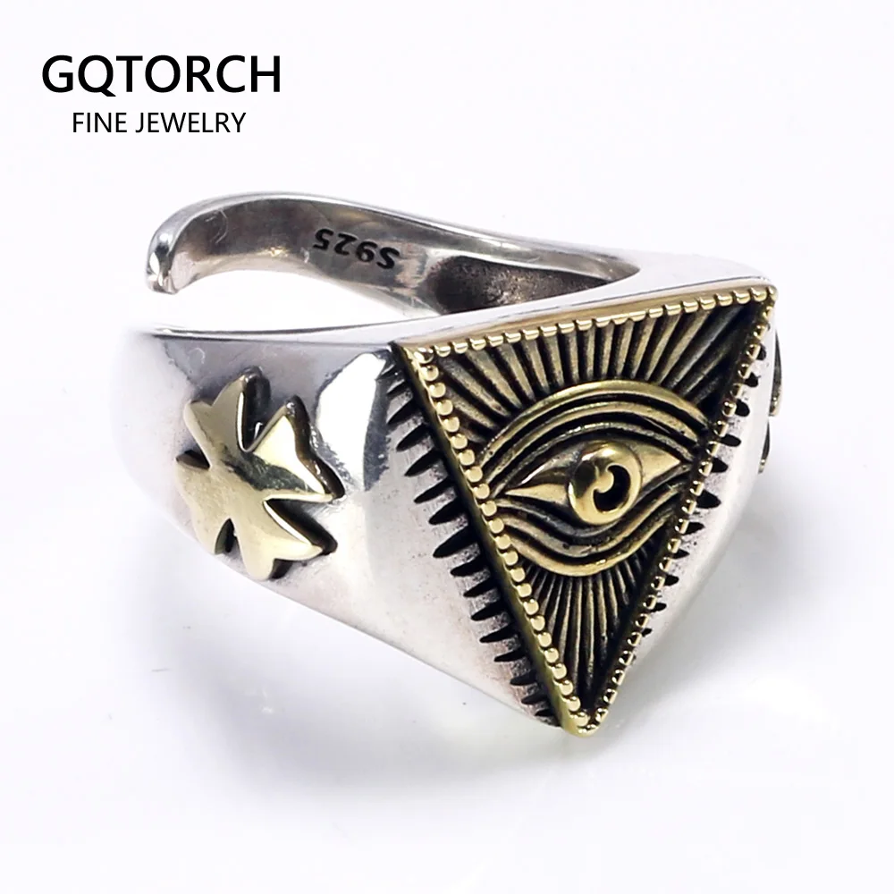 Vintage 925 Sterling Silver Men Jewelry Egypt Pharaoh God Eye Men's Ring Biker Mystic Triangle Wholesale
Vintage 925 Sterling Silver Men Jewelry Egypt Pharaoh God Eye Men's Ring Biker Mystic Triangle Wholesale