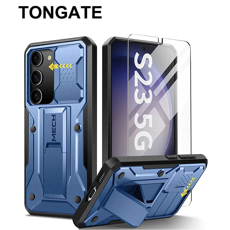 Tongate For Samsung Galaxy S23 5G 6.1inch Phone Case with sliding Camera Cover and Bracket Durable Shock Proof Phone case
Tongate For Samsung Galaxy S23 5G 6.1inch Phone Case with sliding Camera Cover and Bracket Durable Shock Proof Phone case