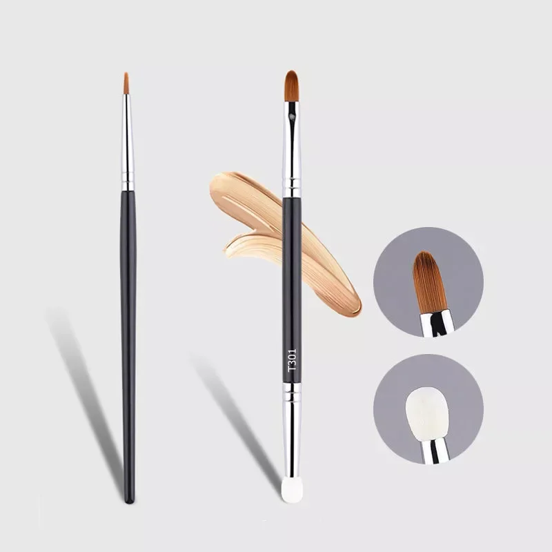 T301 Double-end Concealer Brush Sponge Precision Makeup Brushes Dark Circles Eyeliner Tear Ditch Conceal Brush Fine Make Up Tool
T301 Double-end Concealer Brush Sponge Precision Makeup Brushes Dark Circles Eyeliner Tear Ditch Conceal Brush Fine Make Up Tool