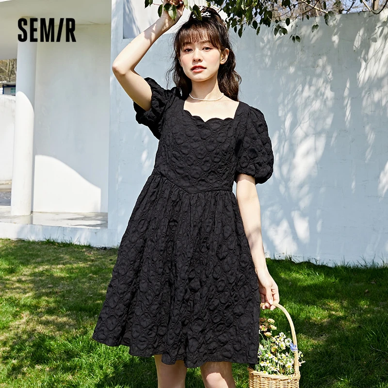Semir Textured Dress Women Summer Bow Flower Petal Collar 2022 New Pure Desire High-End Dresses
Semir Textured Dress Women Summer Bow Flower Petal Collar 2022 New Pure Desire High-End Dresses