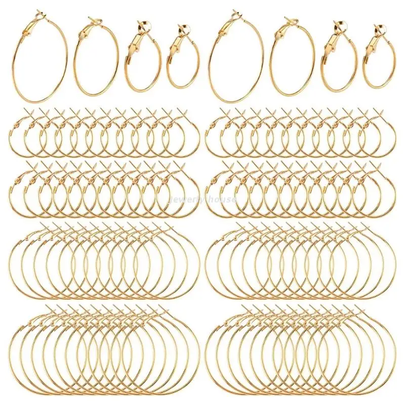 96Pcs Earring Hoops for Jewelry Making Alloy Round Beading Hoops Women Earring Making Kit DIY Craft LXAE
96Pcs Earring Hoops for Jewelry Making Alloy Round Beading Hoops Women Earring Making Kit DIY Craft LXAE