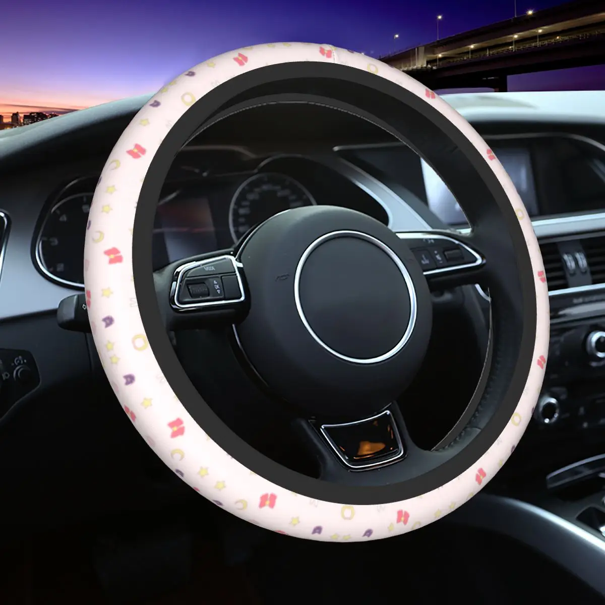 37-38 Steering Wheel Covers Moon Pattern Star Elastic Rabbit Car-styling Colorful Steering-Wheel Accessories
37-38 Steering Wheel Covers Moon Pattern Star Elastic Rabbit Car-styling Colorful Steering-Wheel Accessories