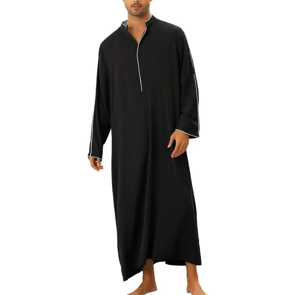 Mens Tops Mens Robe Muslim Gown Polyester Regular Solid Color Casual Crew Neck Full Length High Quality Kaftan Robe
Mens Tops Mens Robe Muslim Gown Polyester Regular Solid Color Casual Crew Neck Full Length High Quality Kaftan Robe
