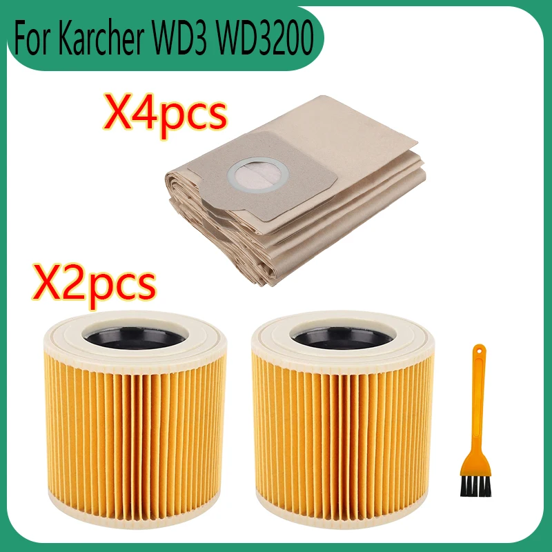 Для Karcher WD3 Premium WD3200 WD 3300 MV3 A2004 A2054 Запчасти для пылесоса аксессуары сменный пылесборник Hepa фильтр
Для Karcher WD3 Premium WD3200 WD 3300 MV3 A2004 A2054 Запчасти для пылесоса аксессуары сменный пылесборник Hepa фильтр
