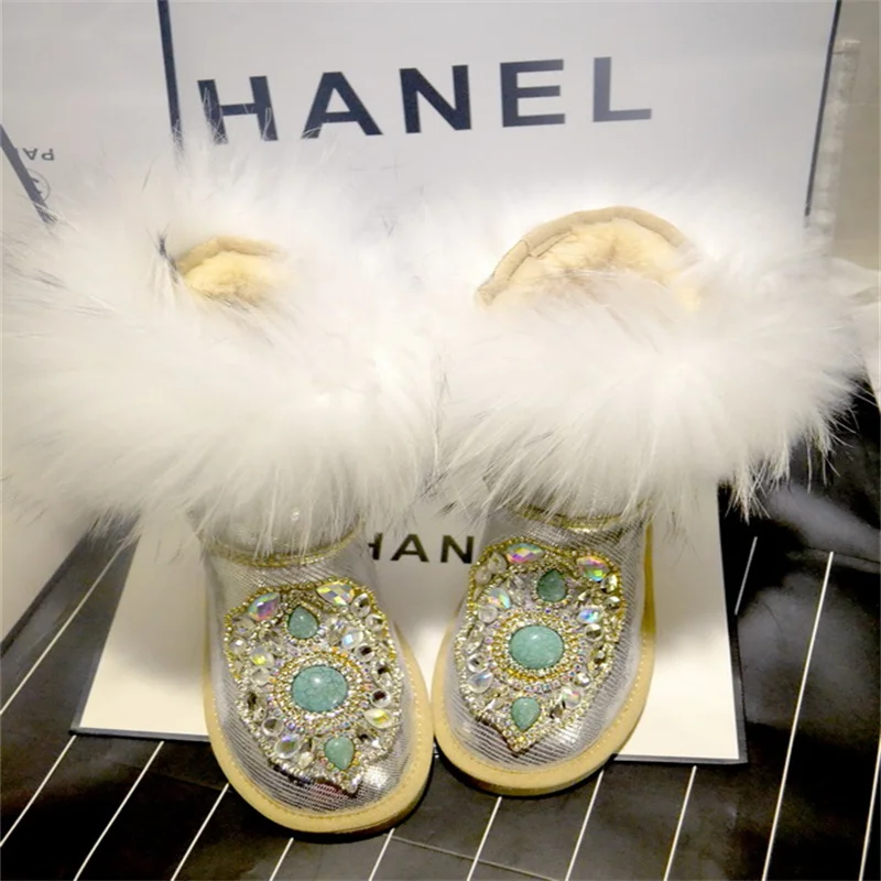 Fur integrated leather bright leather fox fur mid-tube warm waterproof comfortable snow boots cotton shoes 35-40
Fur integrated leather bright leather fox fur mid-tube warm waterproof comfortable snow boots cotton shoes 35-40