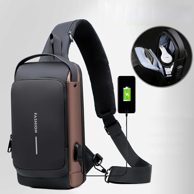 Packot Men's Men Multifunction New Waterproof Arrival Travel Patent Anti-theft Bag Leather Crossbody Chest Charging Casual
Packot Men's Men Multifunction New Waterproof Arrival Travel Patent Anti-theft Bag Leather Crossbody Chest Charging Casual