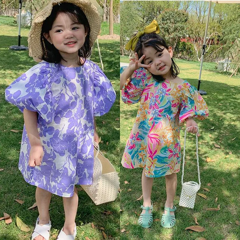 Girls Dress Puff Sleeve Flower Short Sleeve Dress Princess Dresses 2022 Summer New Children's Casual Clothing
Girls Dress Puff Sleeve Flower Short Sleeve Dress Princess Dresses 2022 Summer New Children's Casual Clothing