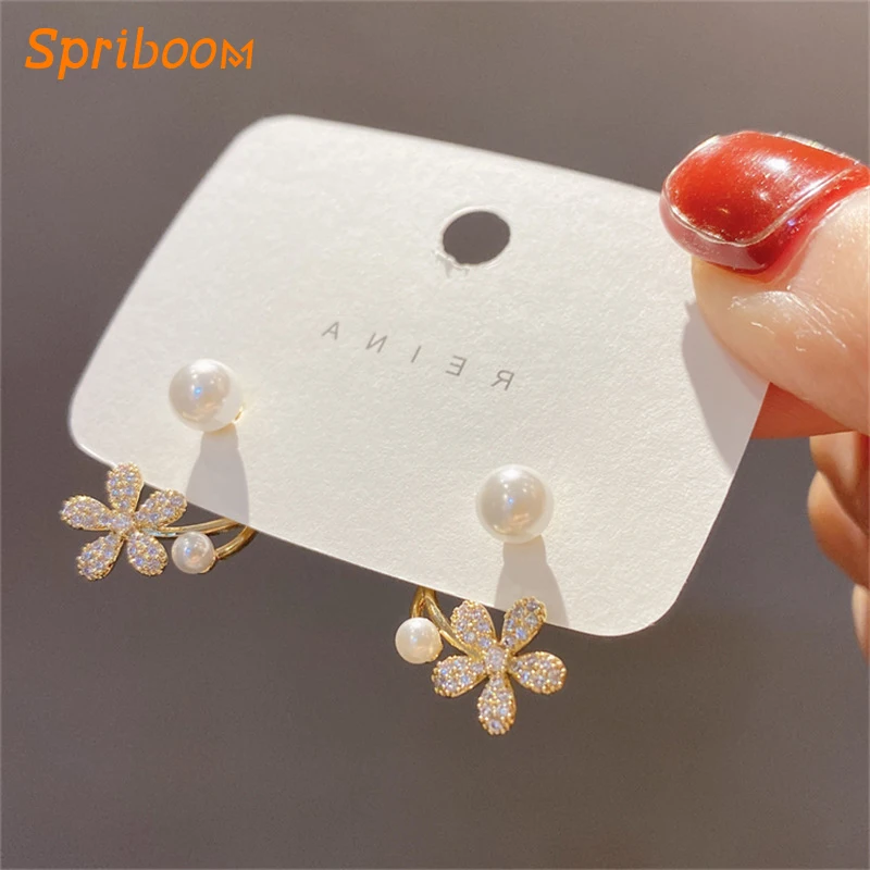 Flower Fishtail Pearl Stud Earrings for Women 2022 New Korean Fashion Sweet Temperament Earring Crystal Zirconia Earings Jewelry
Flower Fishtail Pearl Stud Earrings for Women 2022 New Korean Fashion Sweet Temperament Earring Crystal Zirconia Earings Jewelry