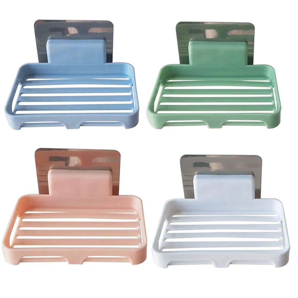 4Pcs Soap Dishes Wall-mounted Punch Free Soap Bar Holder with Drainage Design Soap Box for Bathroom Kitchen
4Pcs Soap Dishes Wall-mounted Punch Free Soap Bar Holder with Drainage Design Soap Box for Bathroom Kitchen