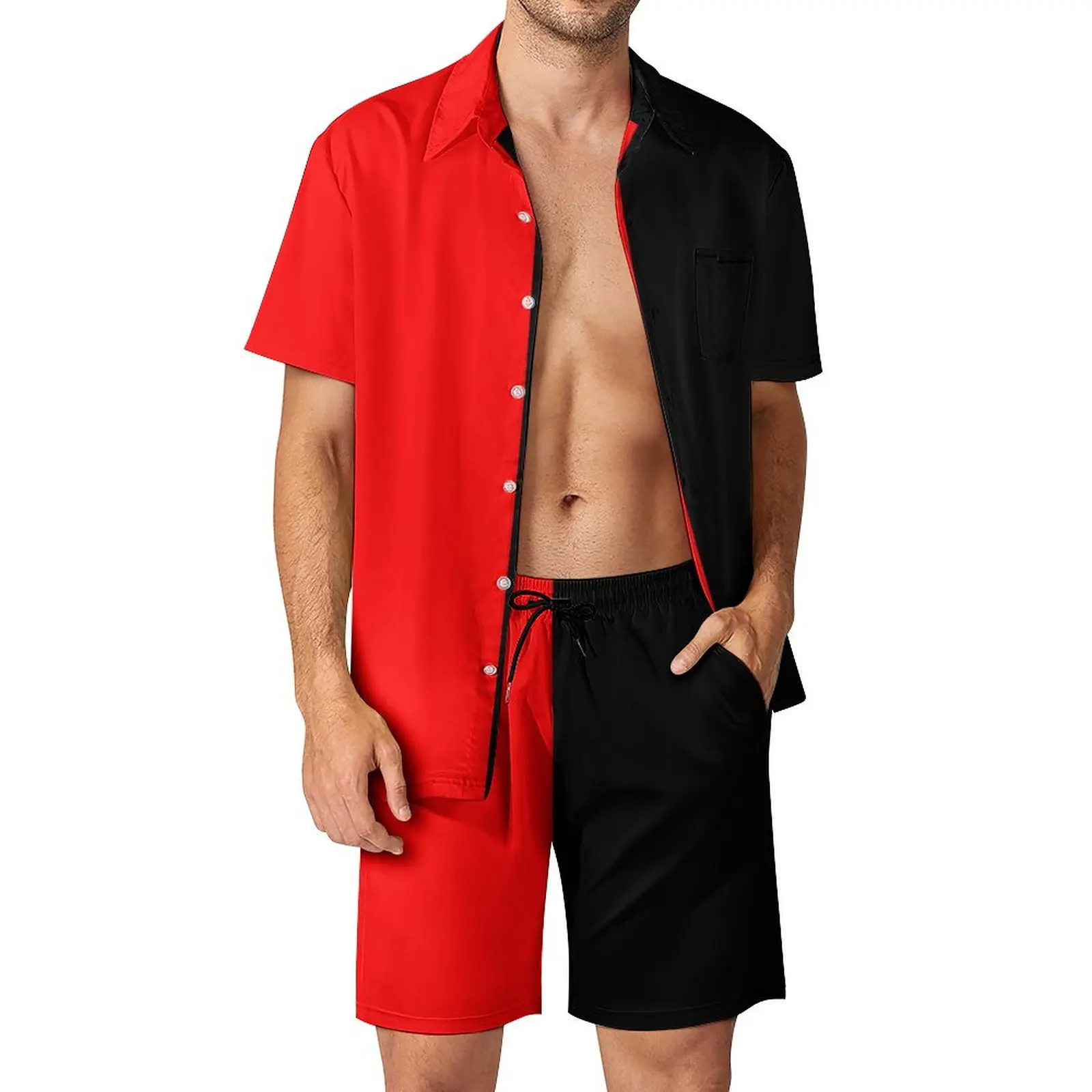 Two Tone Circus Men Sets Red and Black Casual Shirt Set Trendy Beachwear Shorts Summer Graphic Suit Two-piece Clothes Plus Size
Two Tone Circus Men Sets Red and Black Casual Shirt Set Trendy Beachwear Shorts Summer Graphic Suit Two-piece Clothes Plus Size