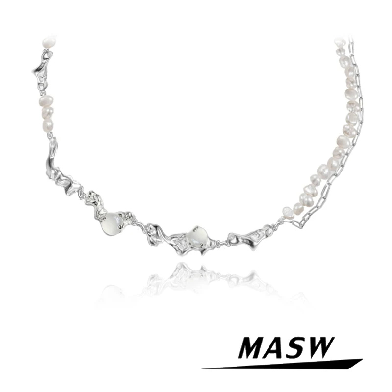 MASW Original Design Natural Freshwater Pearl Necklace 2022 Trend New Luxury Temperament One Layer Necklace For Women Jewelry
MASW Original Design Natural Freshwater Pearl Necklace 2022 Trend New Luxury Temperament One Layer Necklace For Women Jewelry