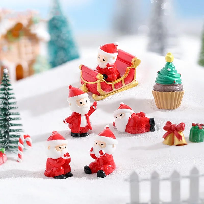 Figurines Miniature Christmas Decoration Santa Claus Micro Landscape Small Resin Ornaments For Home Decor Desk DIY Accessories
Figurines Miniature Christmas Decoration Santa Claus Micro Landscape Small Resin Ornaments For Home Decor Desk DIY Accessories