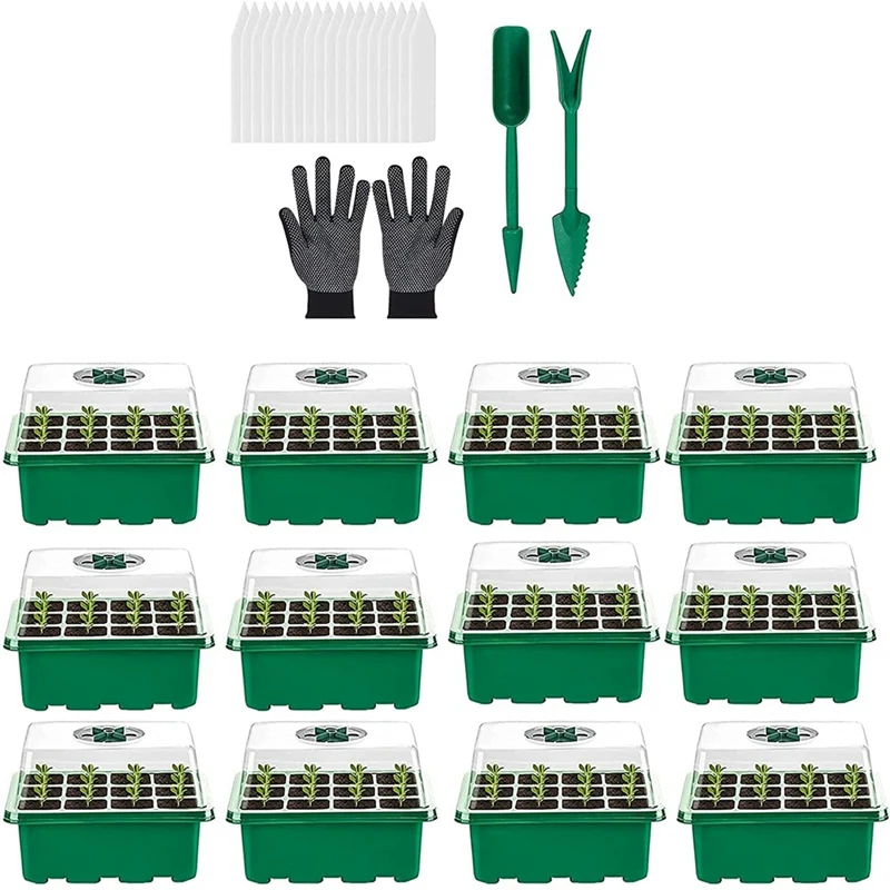 Indoor Greenhouse Propagator Mini Greenhouse Window Sill Set For Seedling Plant Germination (12 Pieces)
Indoor Greenhouse Propagator Mini Greenhouse Window Sill Set For Seedling Plant Germination (12 Pieces)