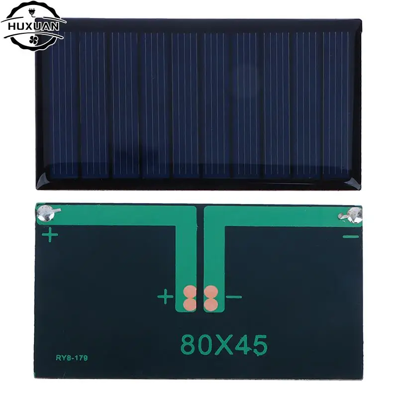 

80x45mm 5V 75mA Solar Panel drop glue board DIY solar silicon panels board Polycrystalline Garden Light Power Accessories