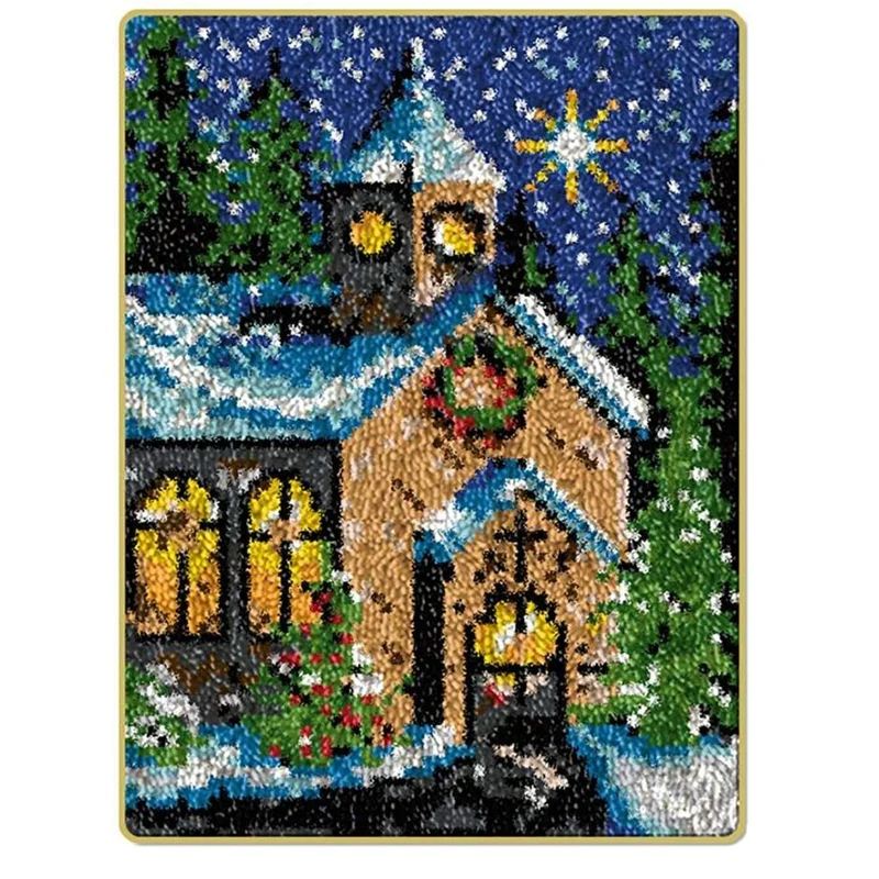 Latch Hook Rug Kits For Adults Kids Printed Chapel Canvas Mini-Rug Crocheting Set DIY Home Bedroom Decor 20.5 X 15 Inch
Latch Hook Rug Kits For Adults Kids Printed Chapel Canvas Mini-Rug Crocheting Set DIY Home Bedroom Decor 20.5 X 15 Inch