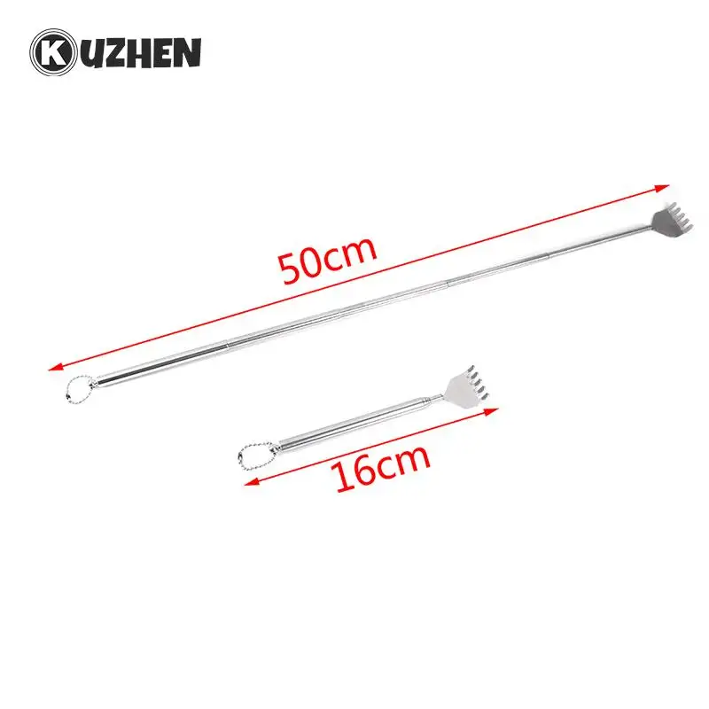 Extendable Handy Pocket Pen Clip Back Scratcher Stainless Steel Telescopic Itch Scratch Massage Tool |