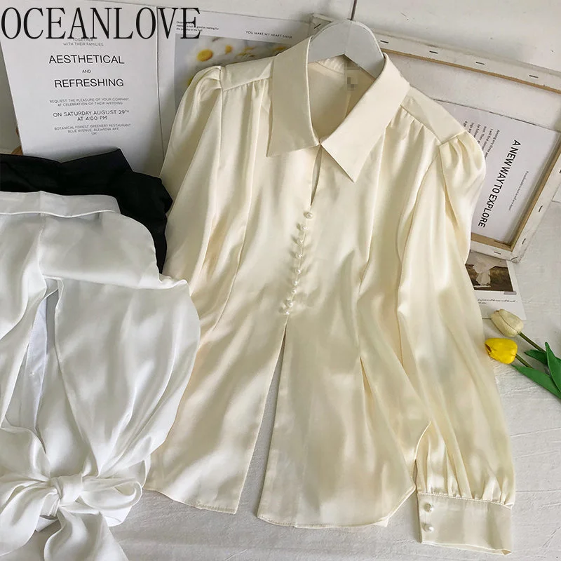 Autumn Winter Women Shirts Single Breasted Solid Korean ashion Vintage Blusas Mujer Long Sleeve Basics Blouses 
Autumn Winter Women Shirts Single Breasted Solid Korean ashion Vintage Blusas Mujer Long Sleeve Basics Blouses