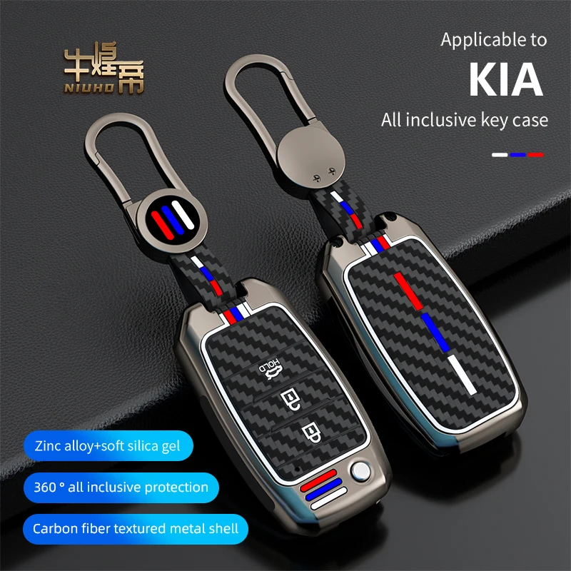 

Metal Car Key Case Keychain For KIA RIO 3 K2 K3 K4 K5 Sportege Picanto Optima Soul Ceed Sorento Forte Stinger Cerato Key Cover