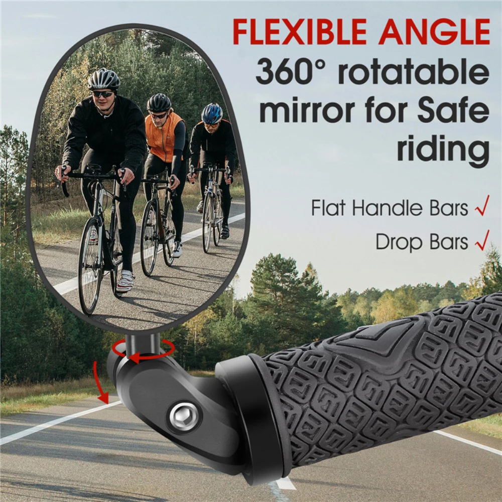 Universal Bicycle Rearview Mirror Wide Range Electric Scooter Bike Mirror Handlebar Cycling Reflector Rotatable Bike Accessories
Universal Bicycle Rearview Mirror Wide Range Electric Scooter Bike Mirror Handlebar Cycling Reflector Rotatable Bike Accessories