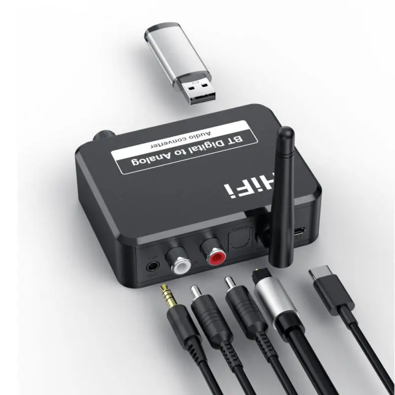 5.1 Receiver U Disk Digital To Analog Audio Converter Spdif Optical Fiber To 3.5MM AUX 2 RCA Amplifier Speaker Car Kit
5.1 Receiver U Disk Digital To Analog Audio Converter Spdif Optical Fiber To 3.5MM AUX 2 RCA Amplifier Speaker Car Kit
