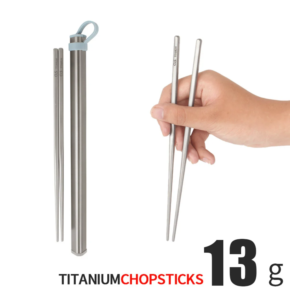 3 Pcs Pure Titanium Chopsticks Portable Reusable Food Sticks Chopsticks with Aluminum Storage Box for Outdoor Tour Camping (2
3 Pcs Pure Titanium Chopsticks Portable Reusable Food Sticks Chopsticks with Aluminum Storage Box for Outdoor Tour Camping (2