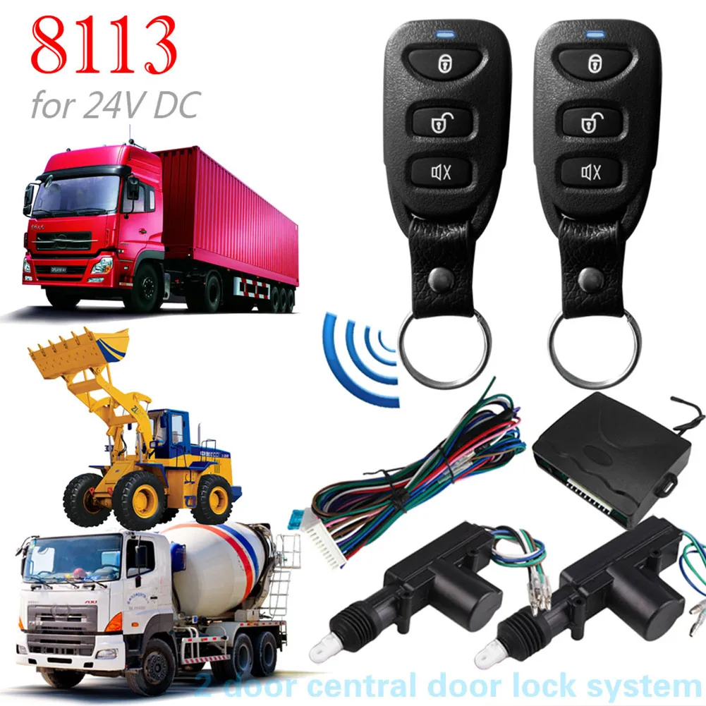 24V Truck Central Door Lock Locking System Remote Control Vehicle Keyless Start Entry Truck 2 Doors Control Unit Actuator Set
24V Truck Central Door Lock Locking System Remote Control Vehicle Keyless Start Entry Truck 2 Doors Control Unit Actuator Set