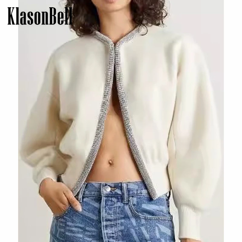 9.15 KlasonBell Fashion Heavy Industry Diamonds Rhinestone Wool Knitted Cardigan Sweater Women
9.15 KlasonBell Fashion Heavy Industry Diamonds Rhinestone Wool Knitted Cardigan Sweater Women