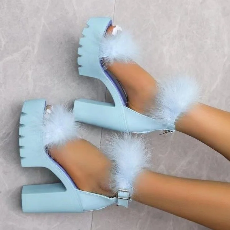 Women Ankle Strap Wedge Shoes 2022 Summer Woman Furry Sandals High Heels with Fur Female Platform Pumps
Women Ankle Strap Wedge Shoes 2022 Summer Woman Furry Sandals High Heels with Fur Female Platform Pumps