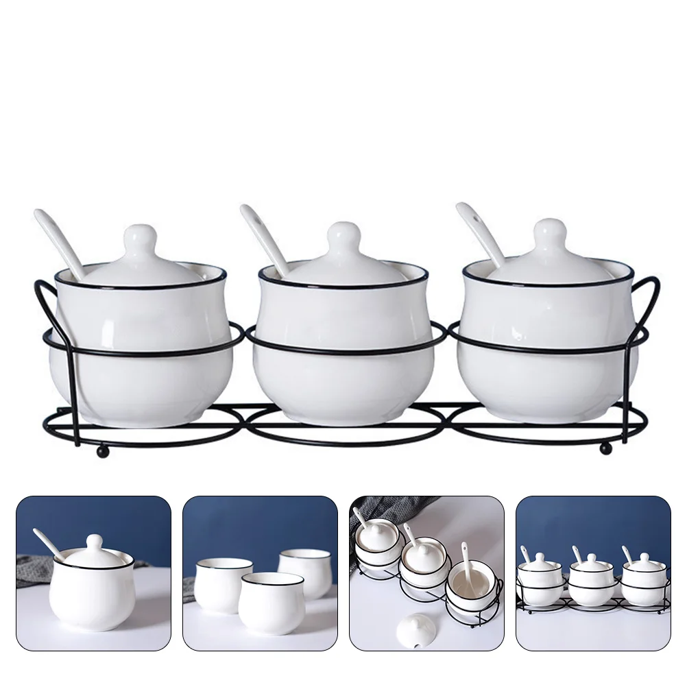 Seasoning Ceramic Container Condiment Jars Jar Box Porcelain Salt Storage Pots Pot Set Sugar Dispenser Sauce Soy Canister Tea
Seasoning Ceramic Container Condiment Jars Jar Box Porcelain Salt Storage Pots Pot Set Sugar Dispenser Sauce Soy Canister Tea