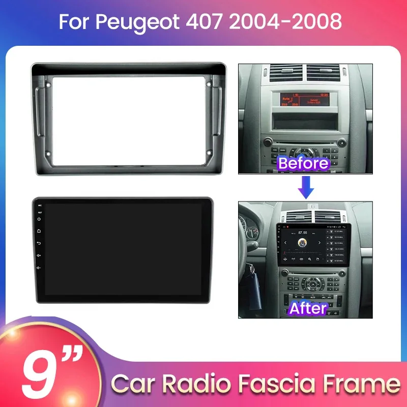 Комплект автомобильной рамы 9 дюймов, панель Fascia ДЛЯ PEUGEOT 407 Coupe 2005-2011, Android, большой экран, радио, аудио облицовки
Комплект автомобильной рамы 9 дюймов, панель Fascia ДЛЯ PEUGEOT 407 Coupe 2005-2011, Android, большой экран, радио, аудио облицовки