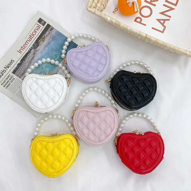 Cute Children's Heart-shaped Crossbody Bags Pearl Handle Girls Mini Shoulder Messenger Bag Princess Wallet Coin Purse Handbags
Cute Children's Heart-shaped Crossbody Bags Pearl Handle Girls Mini Shoulder Messenger Bag Princess Wallet Coin Purse Handbags