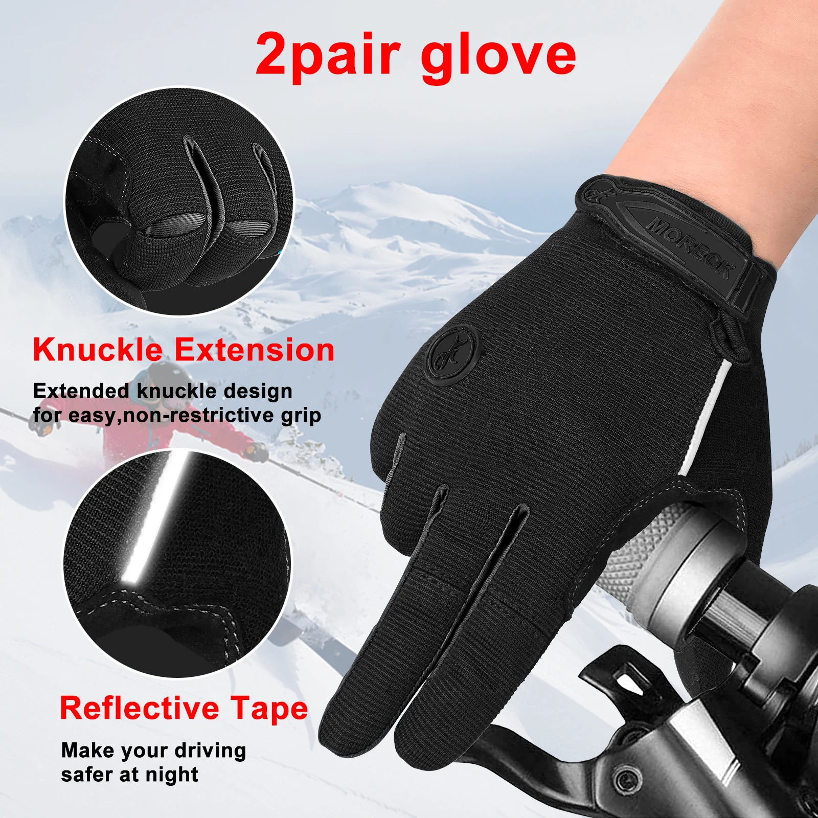2pair MOREOK Ski Gloves Heated Thermal Gloves Mtb Road Bike Bicycle Cycling Mittens Motorcycle Waterproof Fleece Warm ciclismo
2pair MOREOK Ski Gloves Heated Thermal Gloves Mtb Road Bike Bicycle Cycling Mittens Motorcycle Waterproof Fleece Warm ciclismo