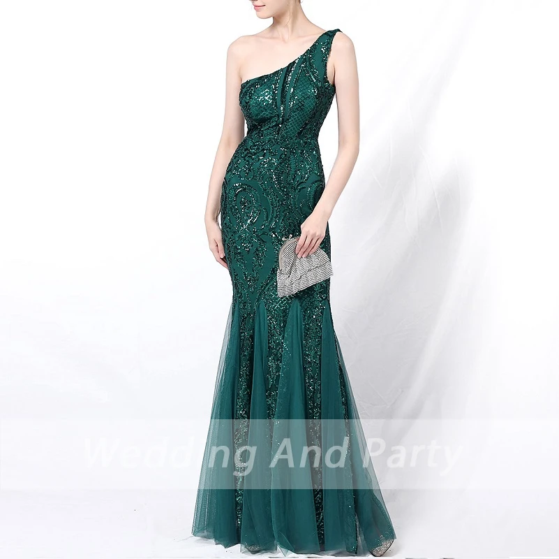 Long formal prom evening dress one shoulder sequine wedding party dress Sparkle Mermaid Evening Dress
Long formal prom evening dress one shoulder sequine wedding party dress Sparkle Mermaid Evening Dress