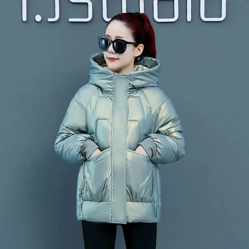 2022 New Women Parkas Winter Jacket Glossy Hooded Warm Coat Slim Cotton Padded Basic Coat Jacket Female Casual Outwear Feminina
2022 New Women Parkas Winter Jacket Glossy Hooded Warm Coat Slim Cotton Padded Basic Coat Jacket Female Casual Outwear Feminina