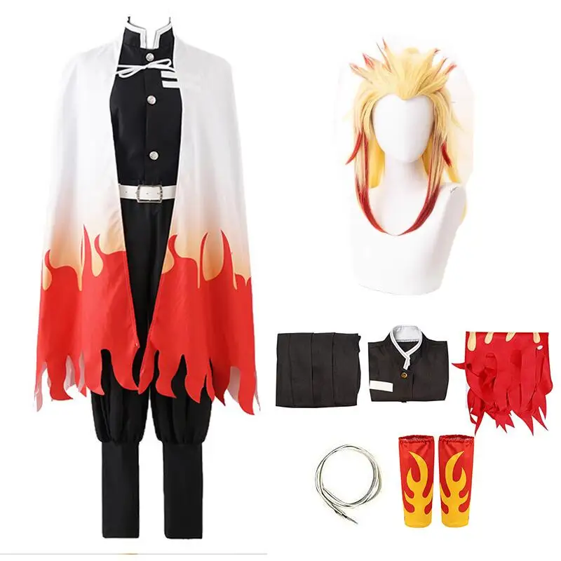 Anime Demon Slayer Kimetsu No Yaiba Cosplay Costume Rengoku Kyoujurou Kimono Uniform Wig Halloween Costumes for Women Men Kids
Anime Demon Slayer Kimetsu No Yaiba Cosplay Costume Rengoku Kyoujurou Kimono Uniform Wig Halloween Costumes for Women Men Kids