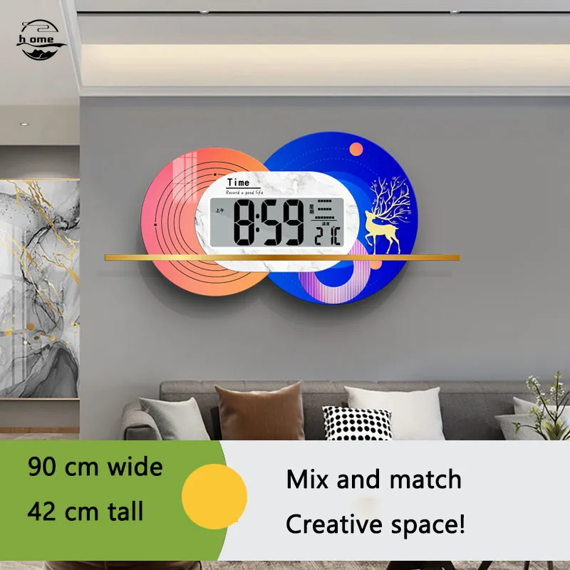 Wall Clock Modern Design Luxury 20 Inches Creative and Unique Wall Clock Led Digital Acrylic Large Reloj De Pared Para Salon A
Wall Clock Modern Design Luxury 20 Inches Creative and Unique Wall Clock Led Digital Acrylic Large Reloj De Pared Para Salon A