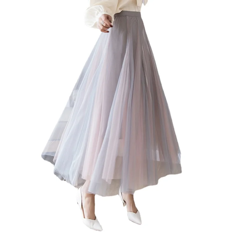 100cm Vintage Long Tulle Maxi Skirts Women Korean Style Elastic High Waist Mesh Skirt Maxi Pleated Tutu Skirt Female Jupe Longue
100cm Vintage Long Tulle Maxi Skirts Women Korean Style Elastic High Waist Mesh Skirt Maxi Pleated Tutu Skirt Female Jupe Longue