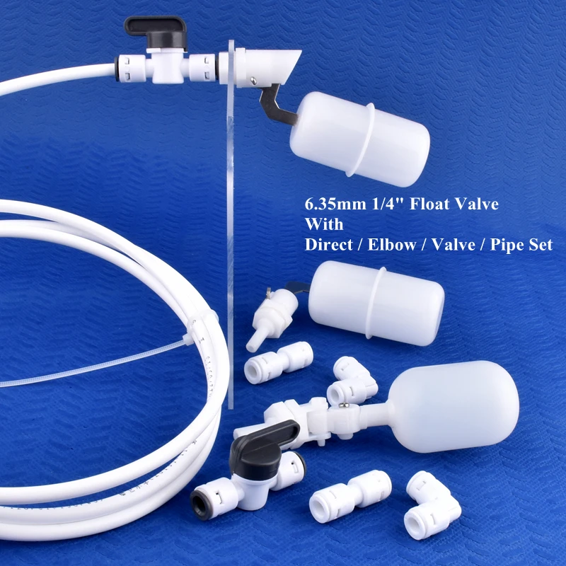 6.35mm 1/4" Ball Float Valve Water Dispenser Floatvalve Aquarium Tank Liquid Level Controller PE Pipe Direct/Elbow/Valve Adapter
6.35mm 1/4" Ball Float Valve Water Dispenser Floatvalve Aquarium Tank Liquid Level Controller PE Pipe Direct/Elbow/Valve Adapter