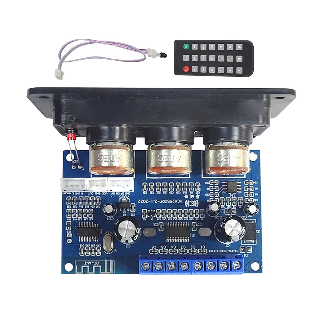 2.1 Channel Digital Power Amplifier Board with Remote Control 2x25W+50W BT5.0 Subwoofer Class D Amplifier Board DC12-20V
2.1 Channel Digital Power Amplifier Board with Remote Control 2x25W+50W BT5.0 Subwoofer Class D Amplifier Board DC12-20V
