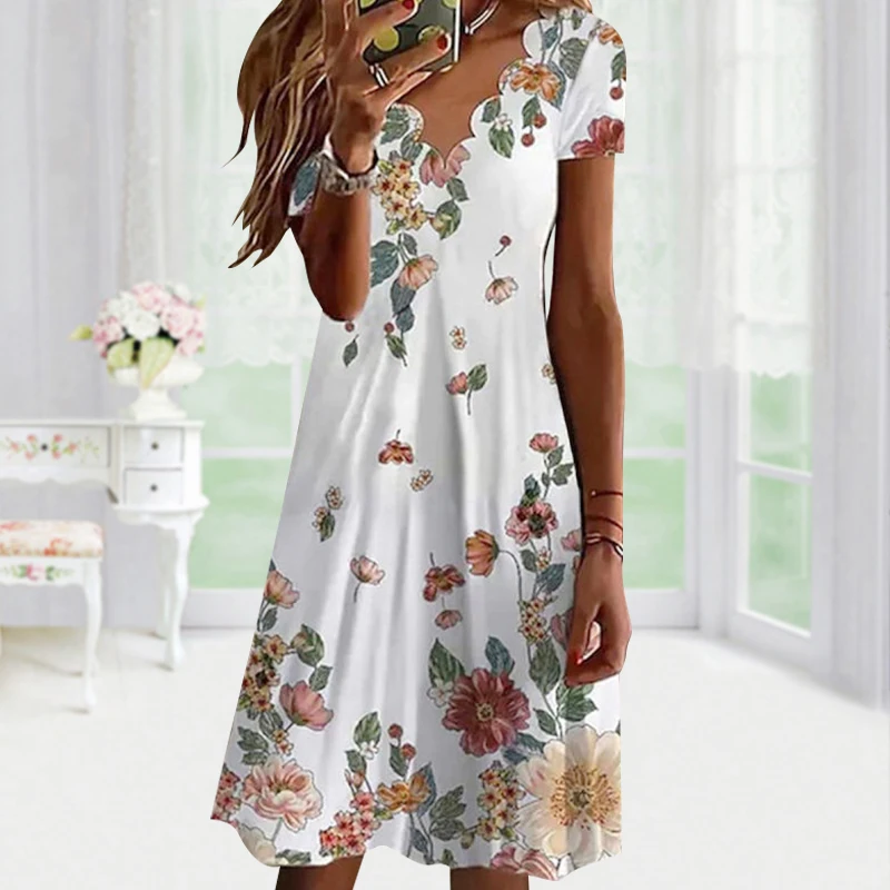 Summer Women Loose Vintage Sexy Fashion Ruffles Befree Dress Floral Print Boho Casual Party Elegant Mini Dresses
Summer Women Loose Vintage Sexy Fashion Ruffles Befree Dress Floral Print Boho Casual Party Elegant Mini Dresses